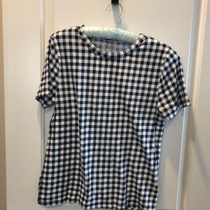JCrew navy gingham tshirt